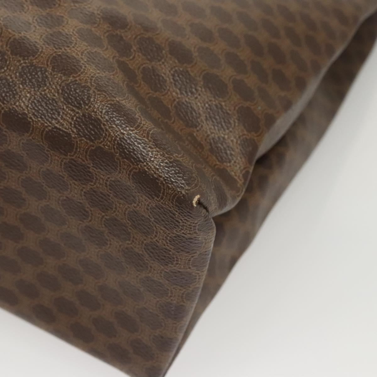 Celine Vintage Macadam Tote Bag Canvas Brown Canvas Tote Bag Bag (Pre-Owned)
