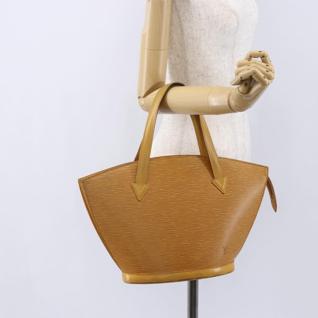 Louis Vuitton Saint Jacques Handbag Epi Leather Yellow Leather Handbag (Pre-Owned)