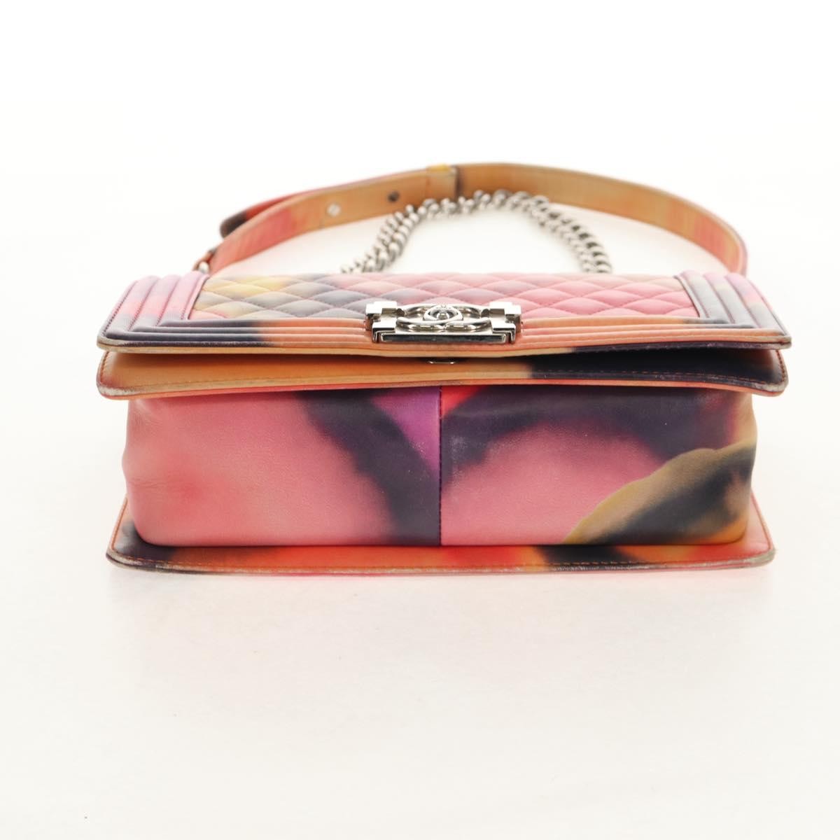 Chanel Flower Power Boy Flap Bag Quilted Lambskin Multicolour Leather Shoulder Bag Bag (Pre-Owned)