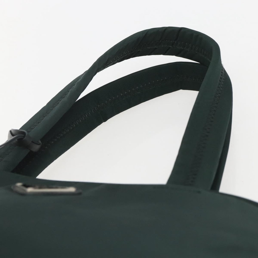Prada Bowling Shoulder Bag Tessuto Green Nylon Handbag (Pre-Owned)