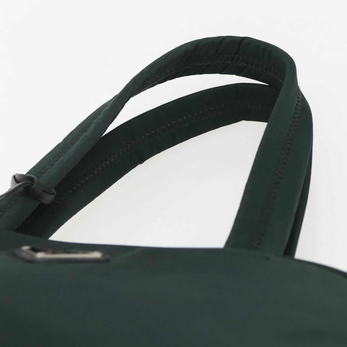 Prada Bowling Shoulder Bag Tessuto Green Nylon Handbag (Pre-Owned)