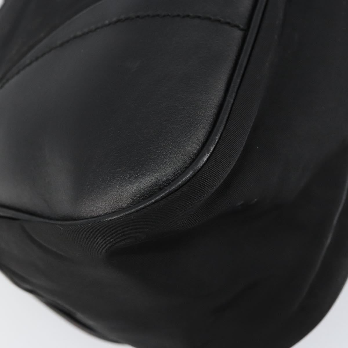 Prada Vintage Shoulder Bag Leather Black Leather Shoulder Bag Bag (Pre-Owned)