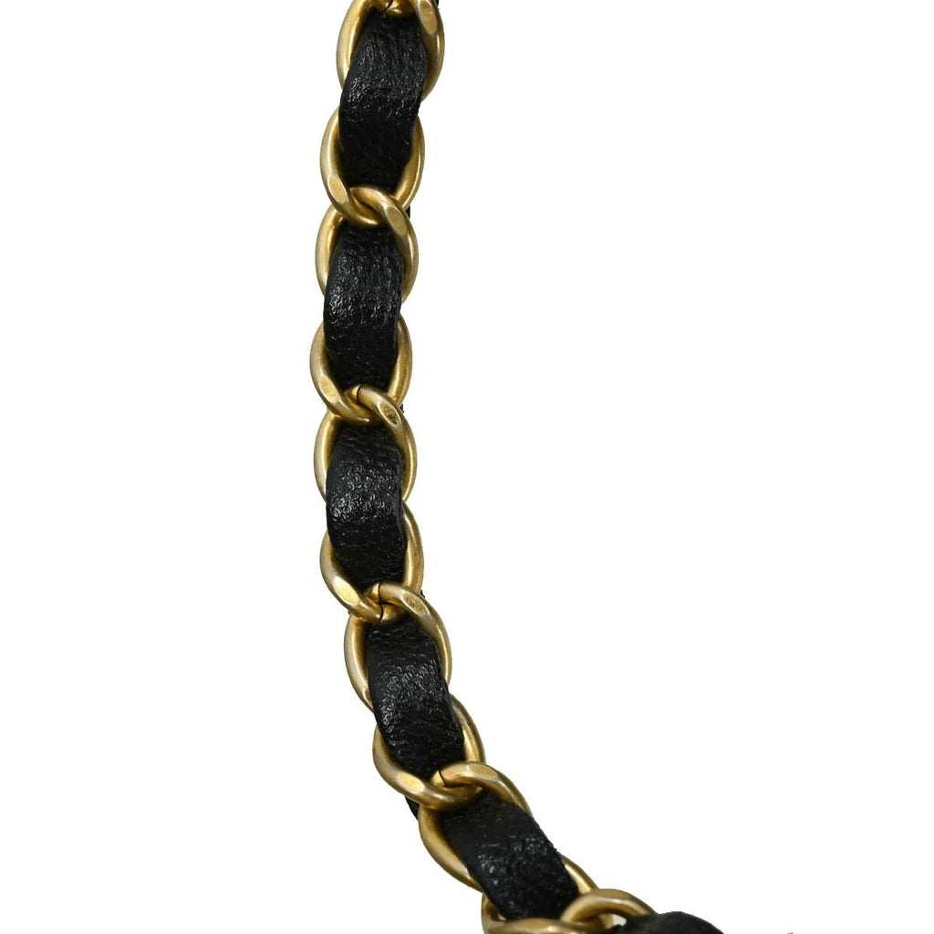 Chanel Deauville Drawstring Bucket Bag Studded Caviar Black Leather Shoulder Bag Bag (Pre-Owned)
