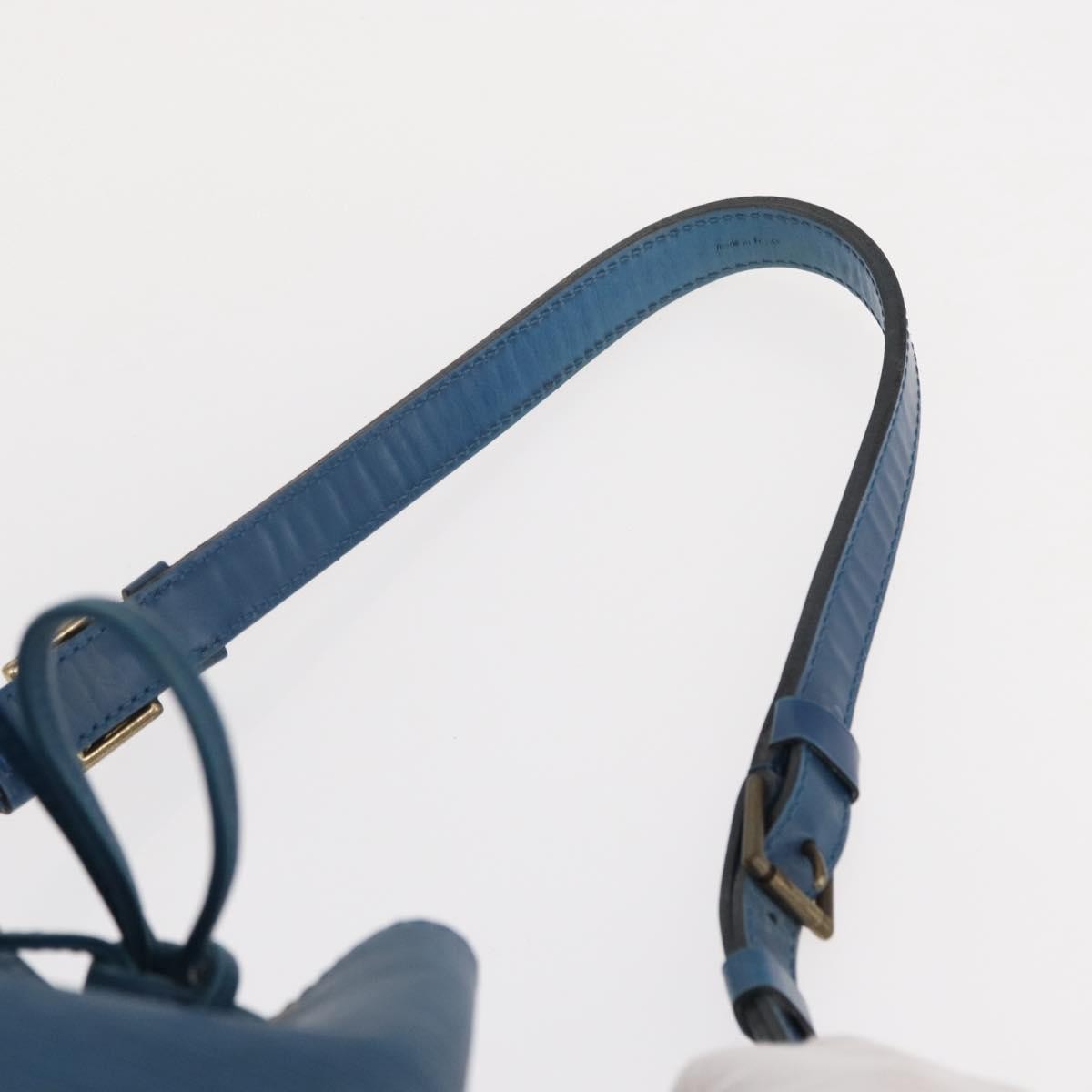 Louis Vuitton Petit Noe Nm Handbag Epi Leather Blue Leather Shoulder Bag Bag (Pre-Owned)
