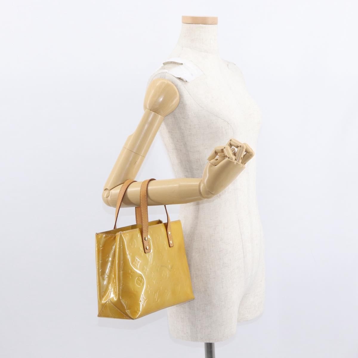 Louis Vuitton Reade Handbag Monogram Vernis Beige Patent_Leather Handbag (Pre-Owned)