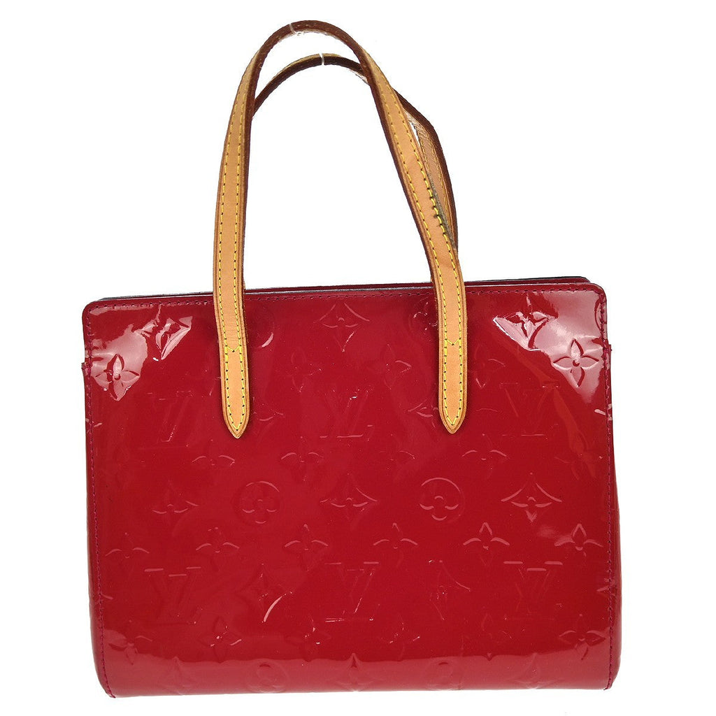 Louis Vuitton Catalina Handbag Monogram Vernis Red Patent_Leather Handbag (Pre-Owned)