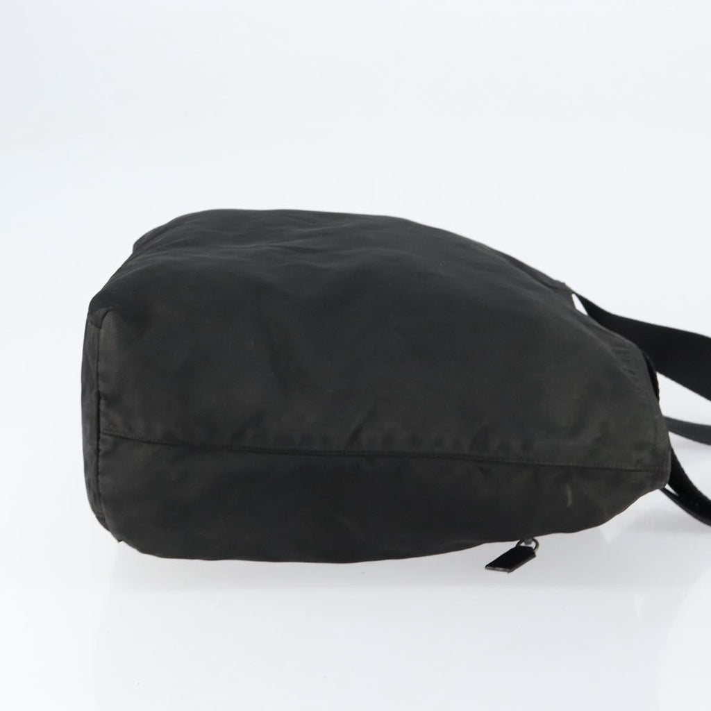 Prada Vintage Zip Tote Tessuto Black Nylon Tote Bag Bag (Pre-Owned)