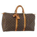Louis Vuitton Keepall Bag Monogram Canvas Brown Canvas Travel Bag Bag (Pre-Owned)