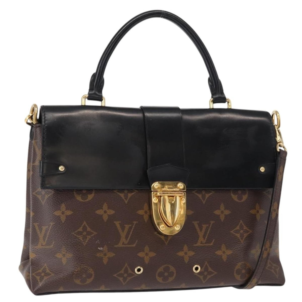Louis Vuitton One Handle Flap Bag Monogram Canvas And Leather Brown Canvas Handbag (Pre-Owned)