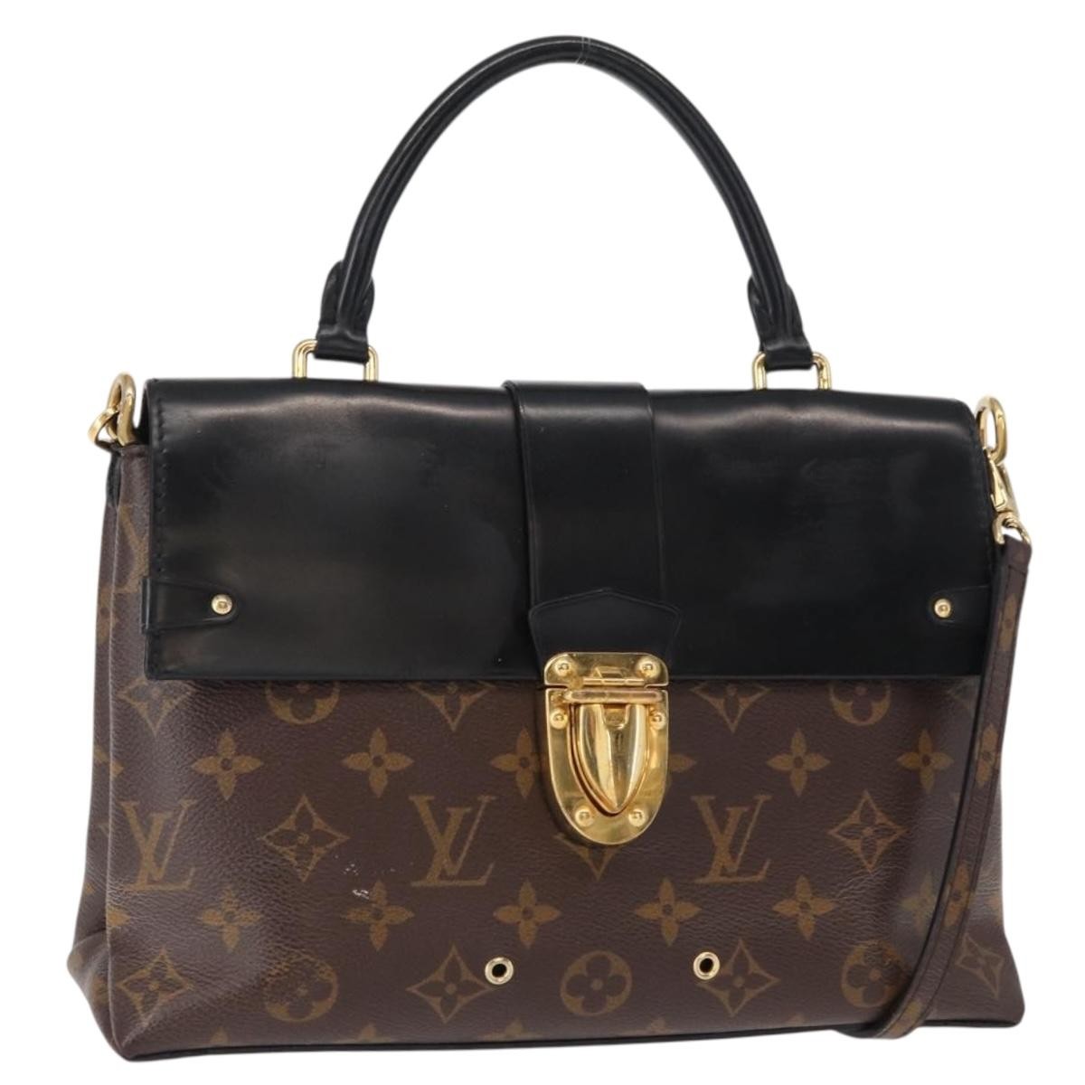 Louis Vuitton One Handle Flap Bag Monogram Canvas And Leather Brown Canvas Handbag (Pre-Owned)