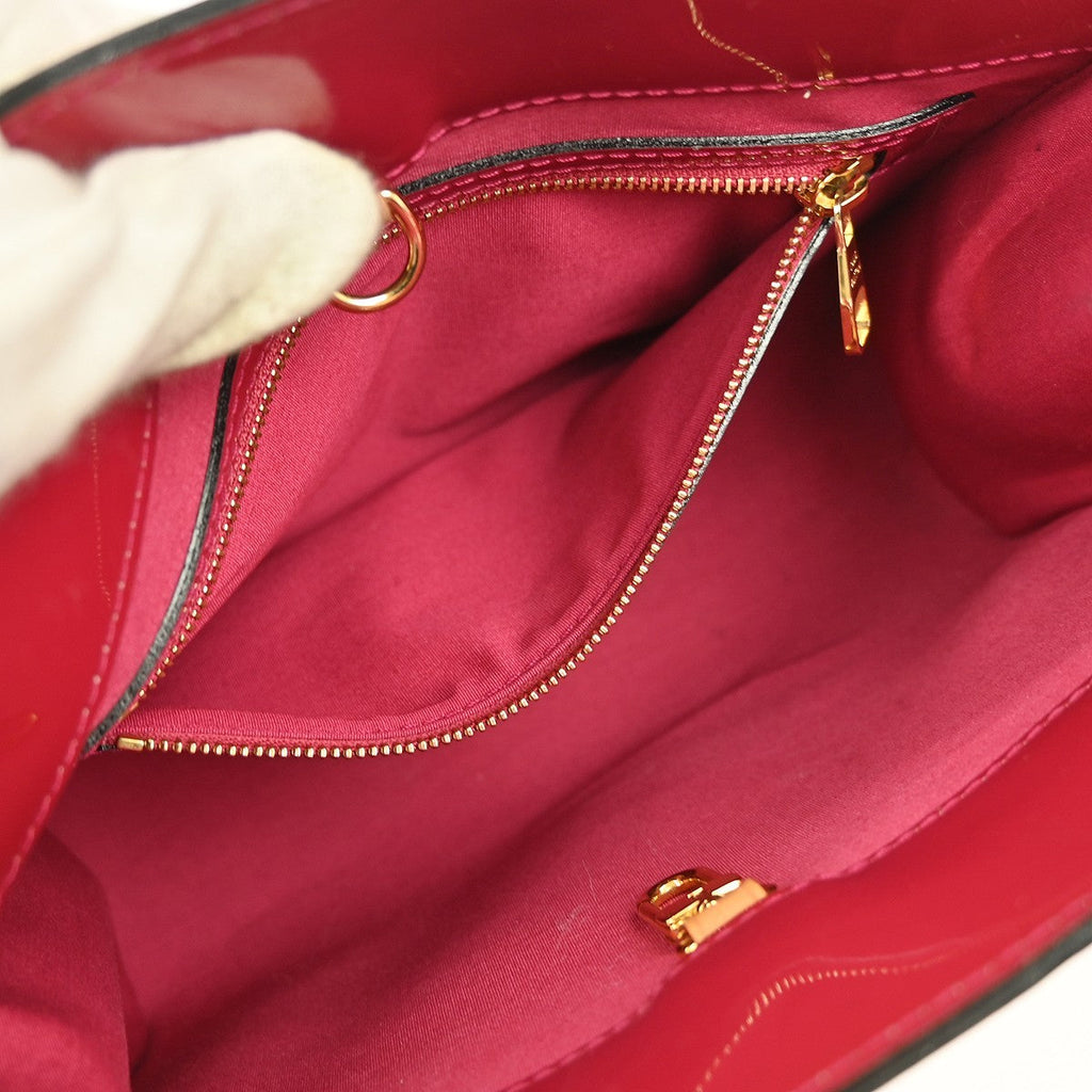 Louis Vuitton Catalina Handbag Monogram Vernis Red Patent_Leather Handbag (Pre-Owned)