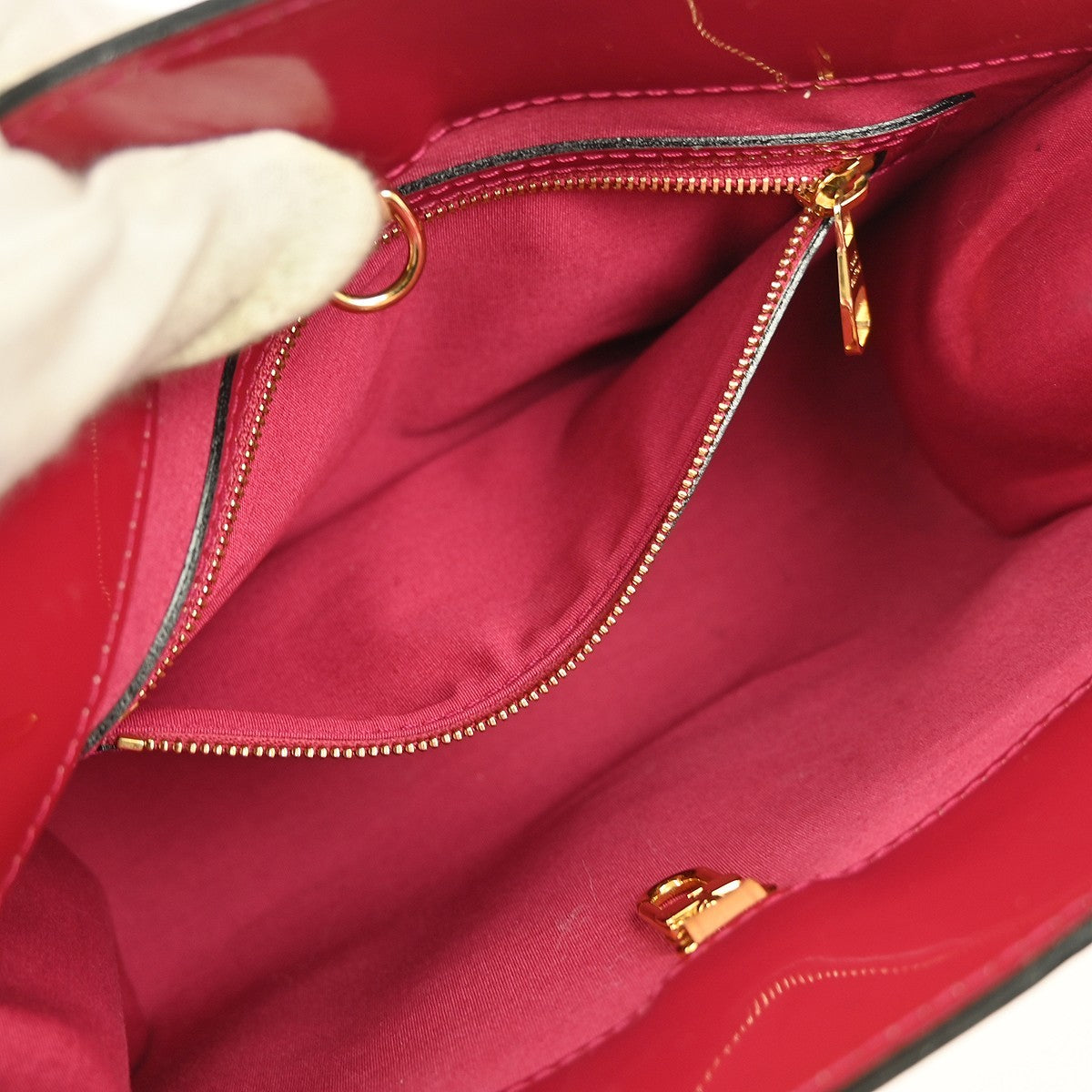 Louis Vuitton Catalina Handbag Monogram Vernis Red Patent_Leather Handbag (Pre-Owned)