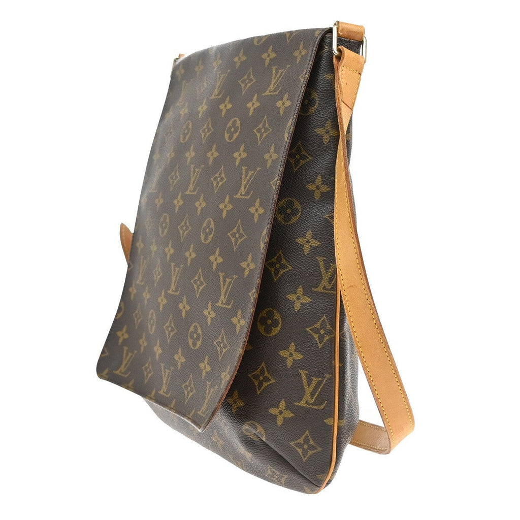 Louis Vuitton Musette Salsa Handbag Monogram Canvas Brown Leather Shoulder Bag Bag (Pre-Owned)