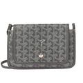 Goyard Plumet Clutch Wallet Coated Canvas Gray Canvas Shoulder Bag Bag (Pre-Owned)