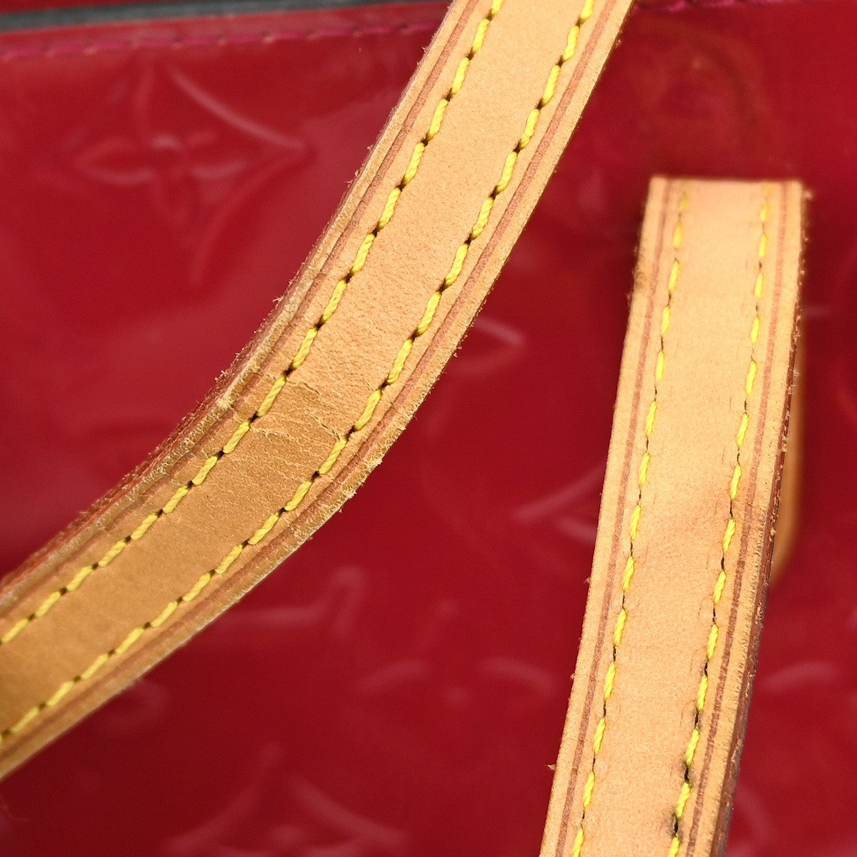 Louis Vuitton Catalina Handbag Monogram Vernis Red Patent_Leather Handbag (Pre-Owned)