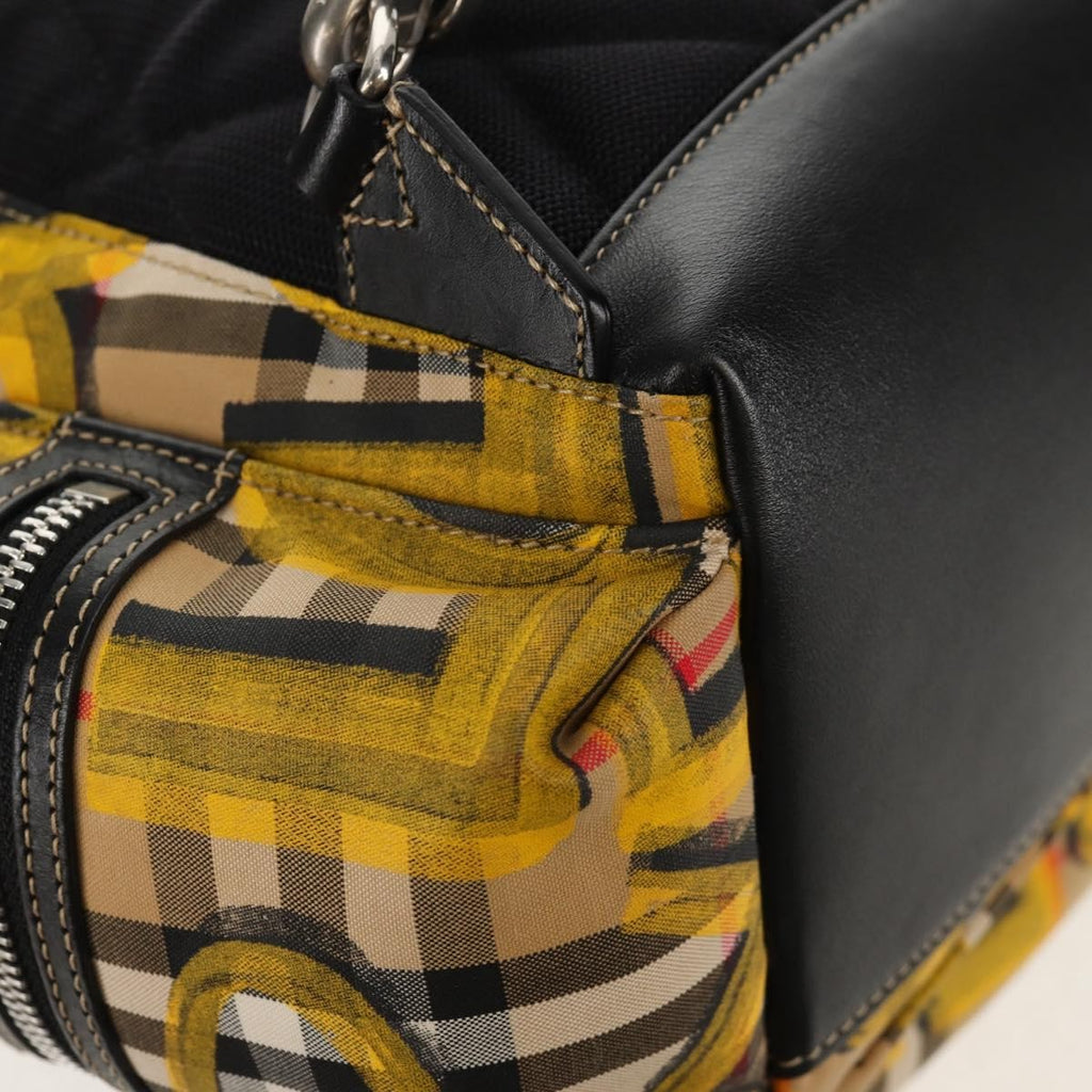 Burberry Graffiti Rucksack Backpack Vintage Check Canvas Beige Canvas Backpack Bag (Pre-Owned)