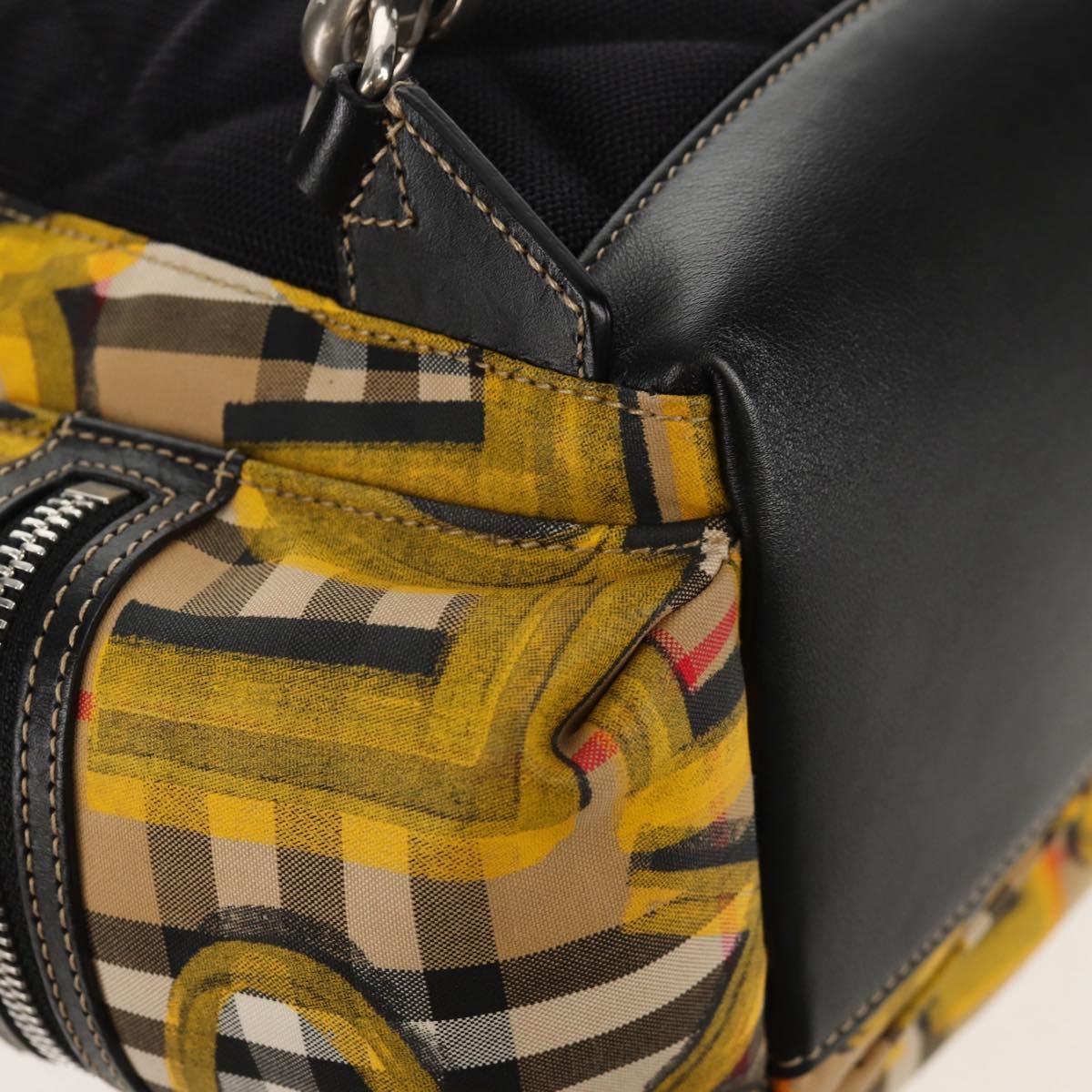 Burberry Graffiti Rucksack Backpack Vintage Check Canvas Beige Canvas Backpack Bag (Pre-Owned)