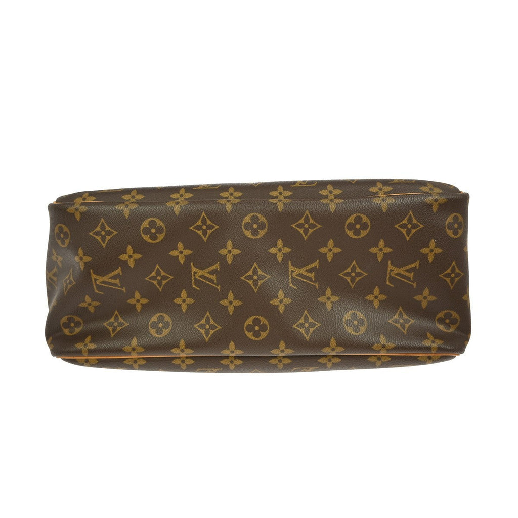 Louis Vuitton Deauville Handbag Monogram Canvas Brown Canvas Handbag (Pre-Owned)