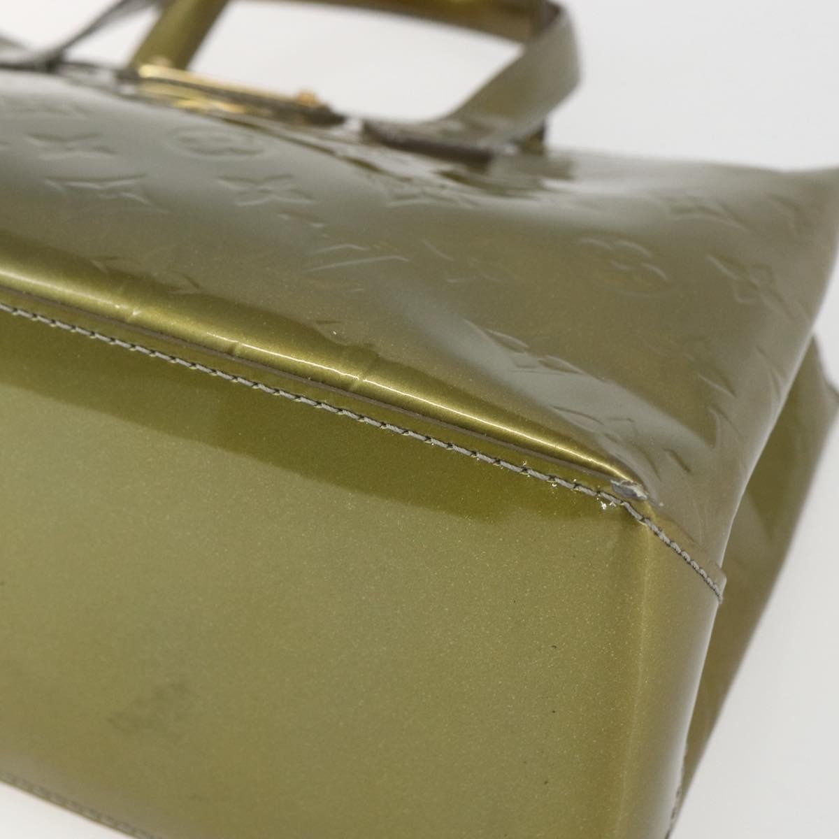 Louis Vuitton Wilshire Handbag Monogram Vernis Green Patent_Leather Handbag (Pre-Owned)