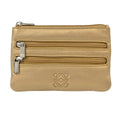 Loewe Anagram Clutch Bag Leather Gold Leather Clutche & Pouche Bag (Pre-Owned)