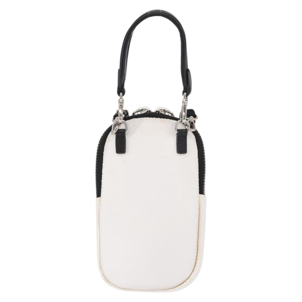 Prada Cargo Phone Holder Crossbody Bag Tessuto White Nylon Shoulder Bag Bag (Pre-Owned)