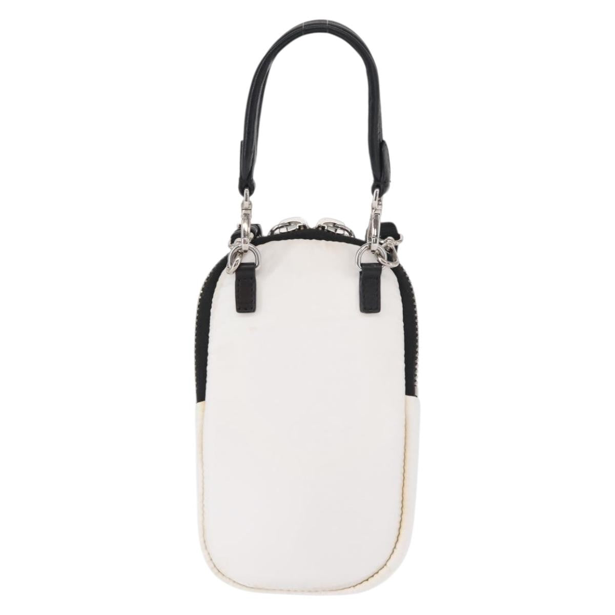 Prada Cargo Phone Holder Crossbody Bag Tessuto White Nylon Shoulder Bag Bag (Pre-Owned)