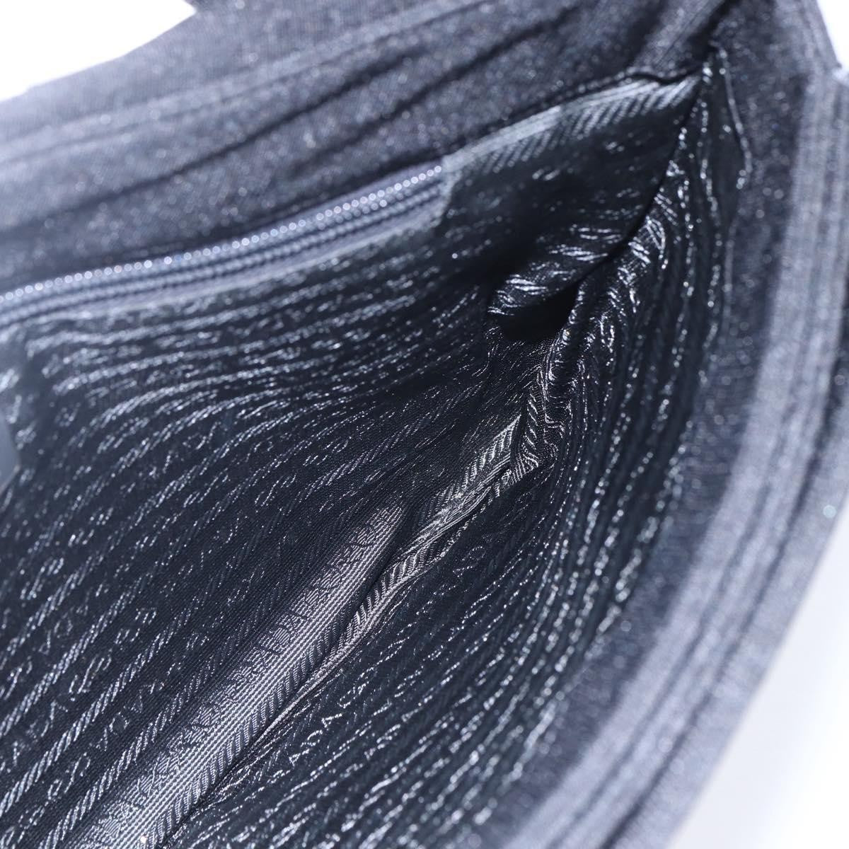 Prada Vintage Handbag Cotton Black Cotton Handbag (Pre-Owned)