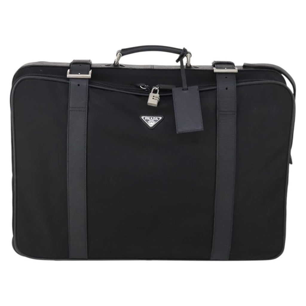 Prada Trunk Bag Nylon Black Nylon Travel Bag Bag (Pre-Owned)