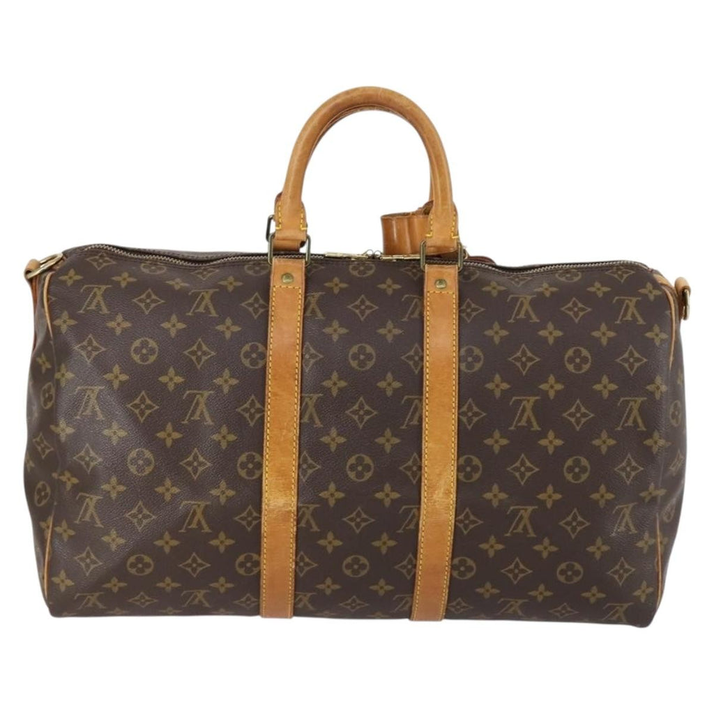 Louis Vuitton Keepall Bandouliere Bag Monogram Canvas Brown Canvas Travel Bag Bag (Pre-Owned)