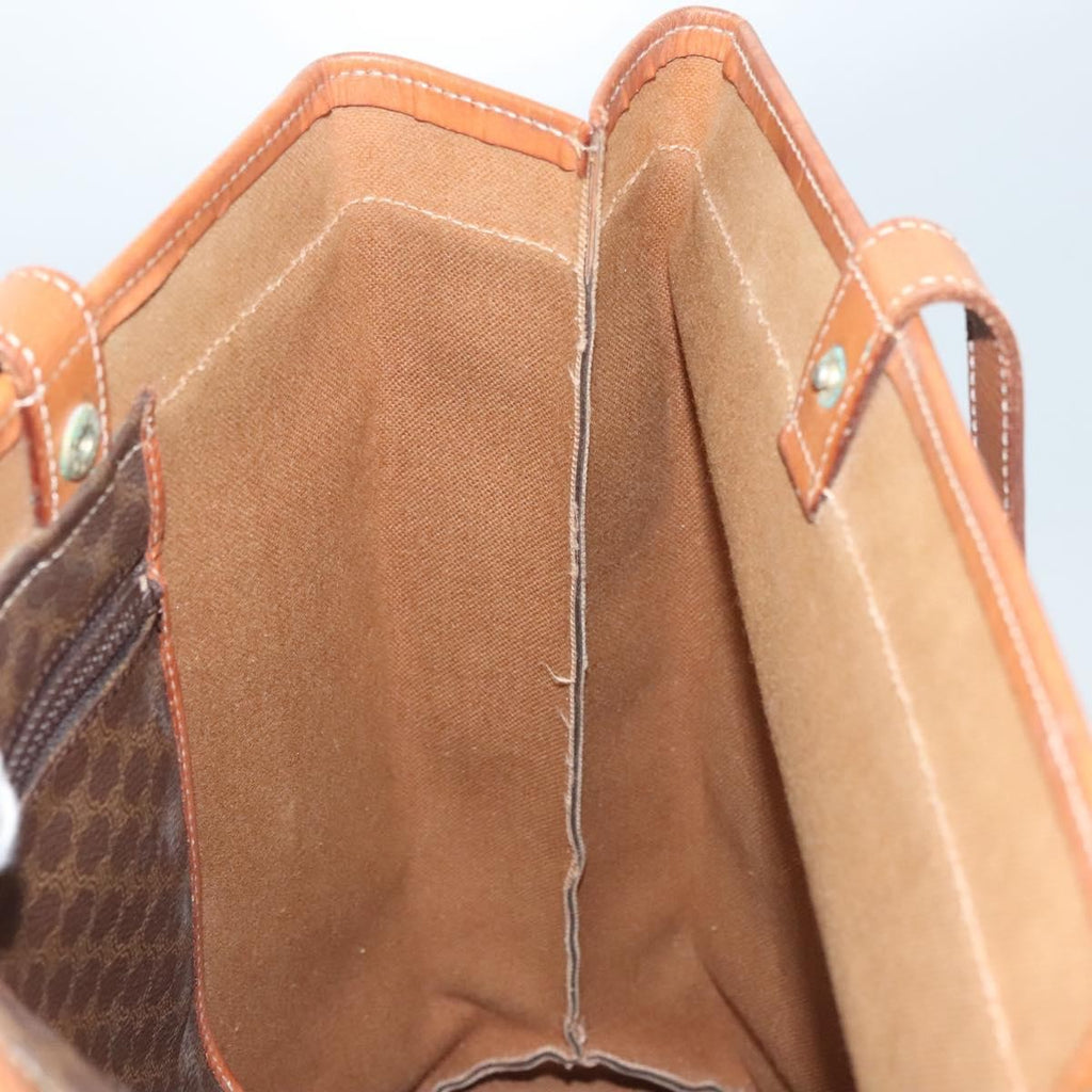 Celine Vintage Macadam Tote Bag Canvas Brown Canvas Tote Bag Bag (Pre-Owned)