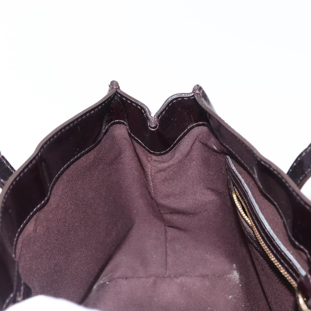 Louis Vuitton Wilshire Handbag Monogram Vernis Burgundy Patent_Leather Handbag (Pre-Owned)