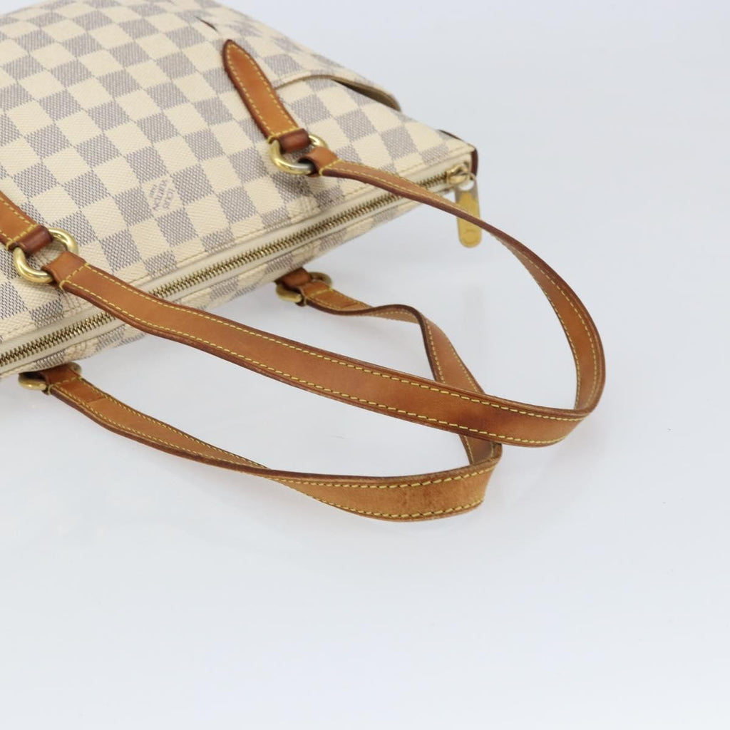Louis Vuitton Totally Handbag Damier White Canvas Tote Bag Bag (Pre-Owned)