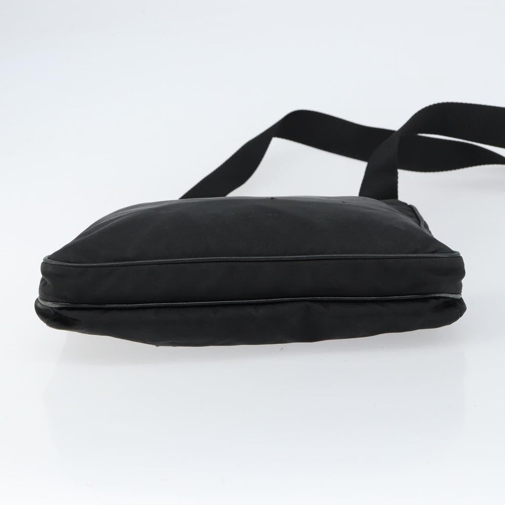 Prada Flat Messenger Bag Tessuto Black Nylon Shoulder Bag Bag (Pre-Owned)