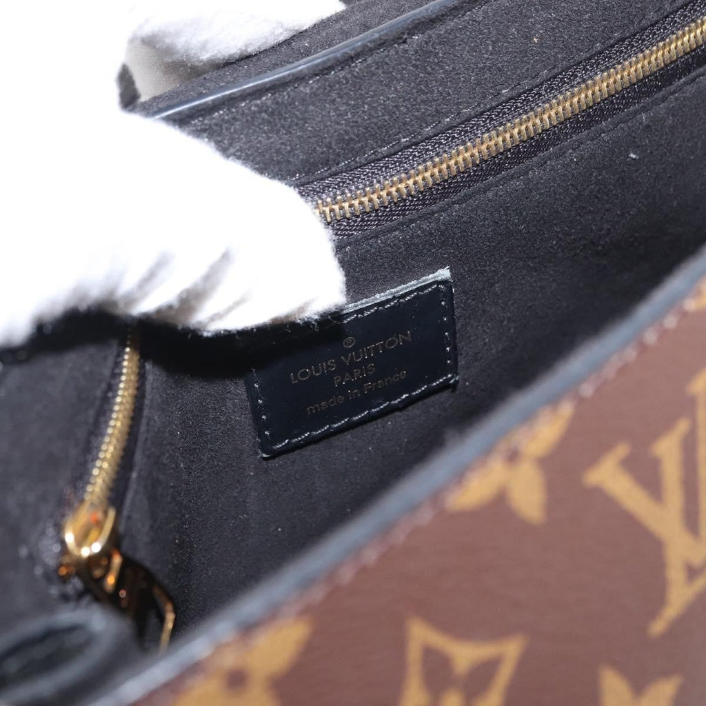 Louis Vuitton One Handle Flap Bag Monogram Canvas And Leather Brown Canvas Handbag (Pre-Owned)