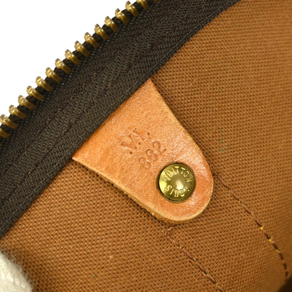 Louis Vuitton Keepall Bandouliere Bag Monogram Canvas Brown Canvas Travel Bag Bag (Pre-Owned)