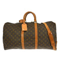Louis Vuitton Keepall Bandouliere Bag Monogram Canvas Brown Canvas Travel Bag Bag (Pre-Owned)