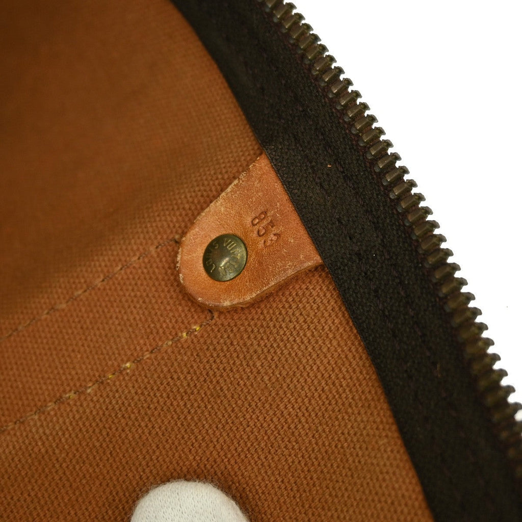 Louis Vuitton Keepall Bag Monogram Canvas Brown Canvas Travel Bag Bag (Pre-Owned)
