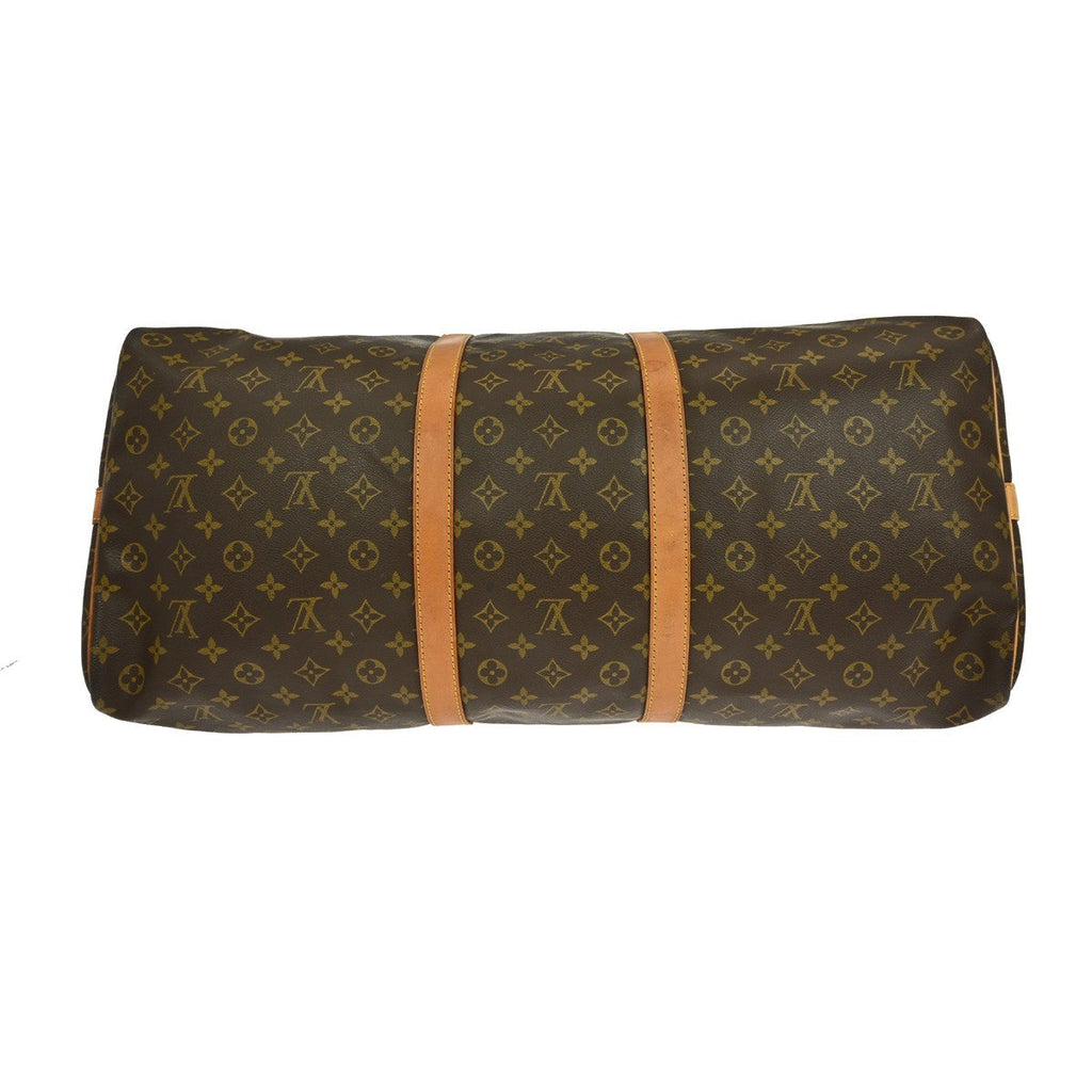 Louis Vuitton Keepall Bandouliere Bag Monogram Canvas Brown Canvas Travel Bag Bag (Pre-Owned)