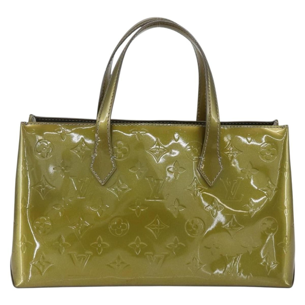 Louis Vuitton Wilshire Handbag Monogram Vernis Green Patent_Leather Handbag (Pre-Owned)