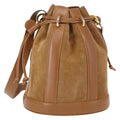Salvatore Ferragamo Vintage Shoulder Bag Leather Beige Suede Shoulder Bag Bag (Pre-Owned)