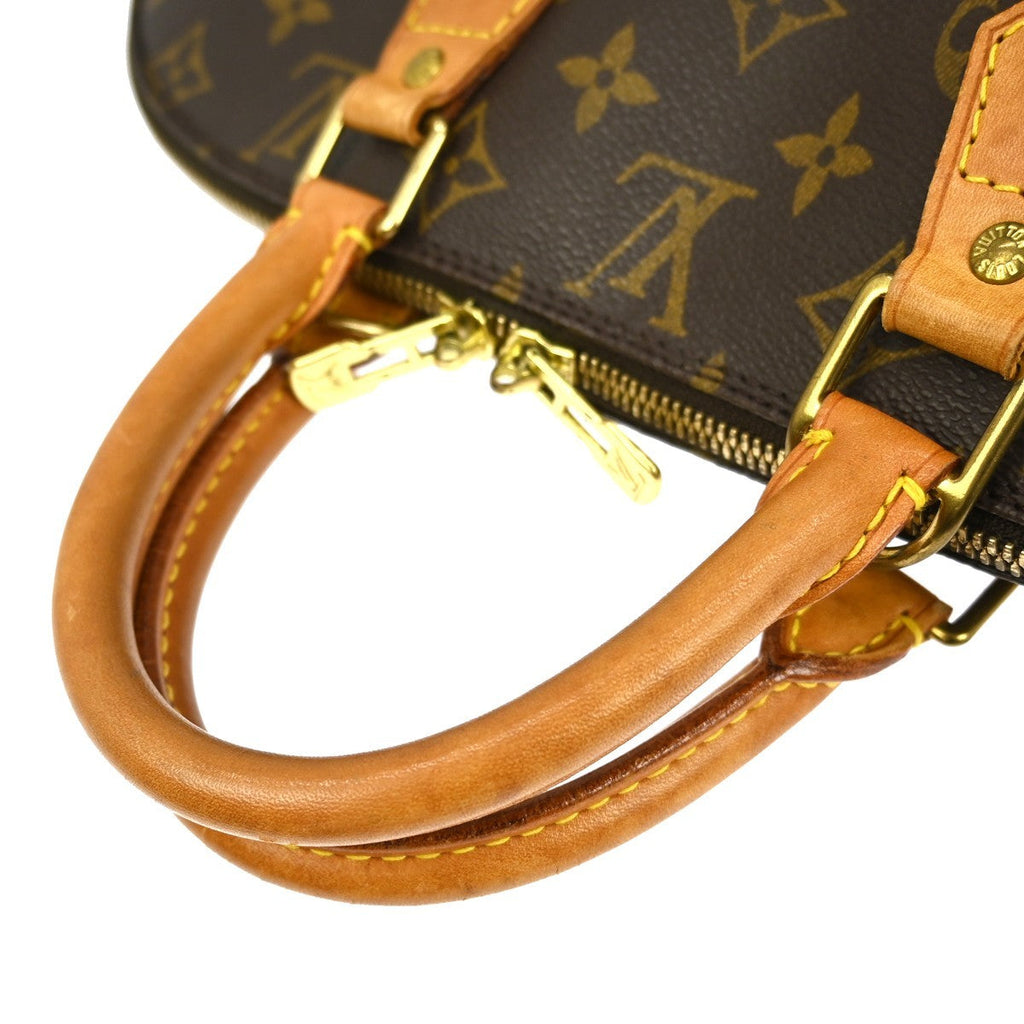 Louis Vuitton Alma Handbag Monogram Canvas Brown Canvas Handbag (Pre-Owned)