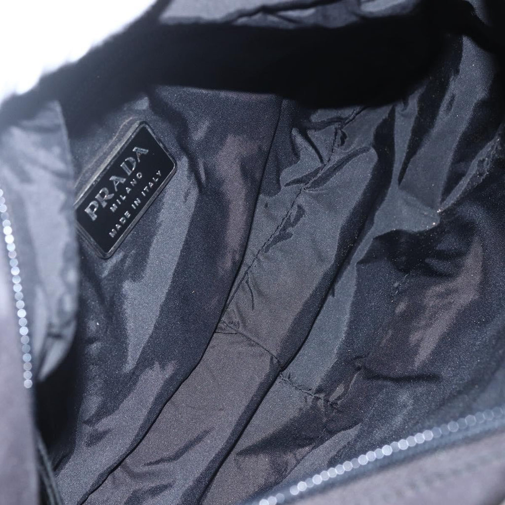 Prada Sport Zip Shoulder Bag Nylon Black Nylon Shoulder Bag Bag (Pre-Owned)