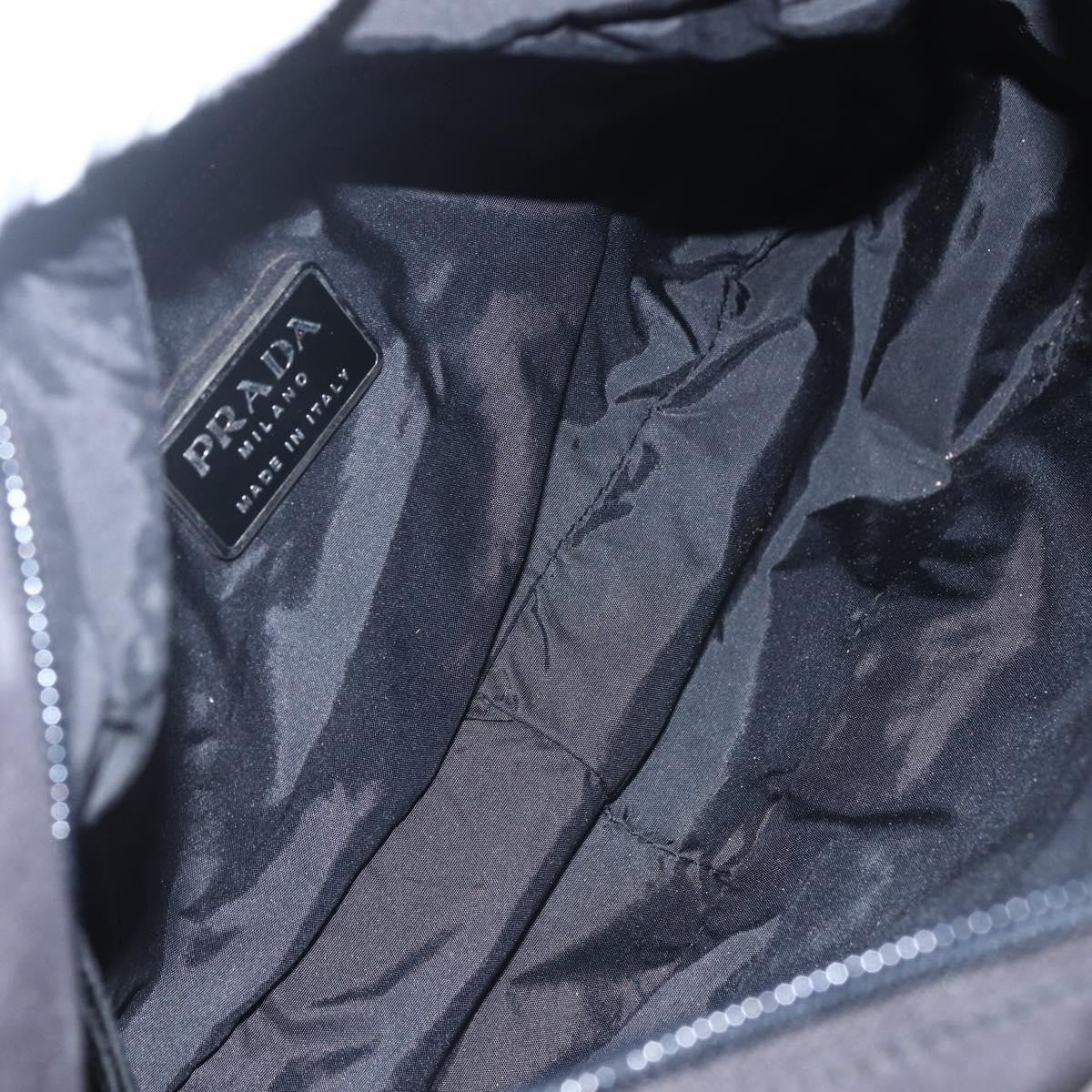 Prada Sport Zip Shoulder Bag Nylon Black Nylon Shoulder Bag Bag (Pre-Owned)