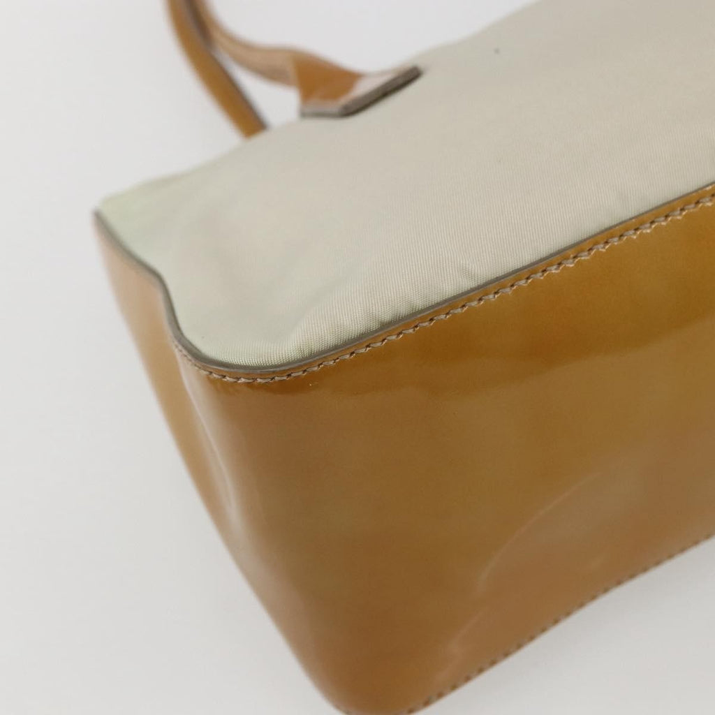 Prada Vintage Handbag Tessuto Beige Nylon Handbag (Pre-Owned)