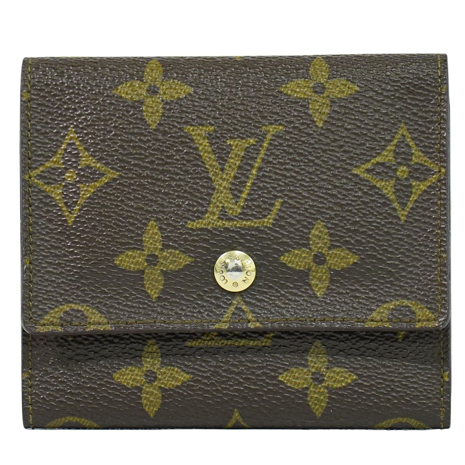Louis Vuitton Porte Tresor Etui Papiers Wallet Monogram Canvas Brown Canvas Card Holders Accessory (Pre-Owned)