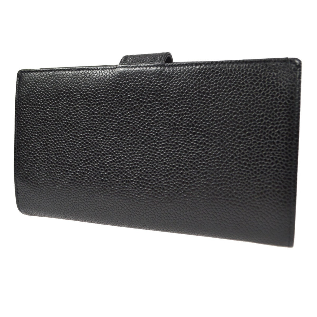 Chanel Timeless Cc French Wallet Caviar Black Leather Wallets Accessory (Pre-Owned)