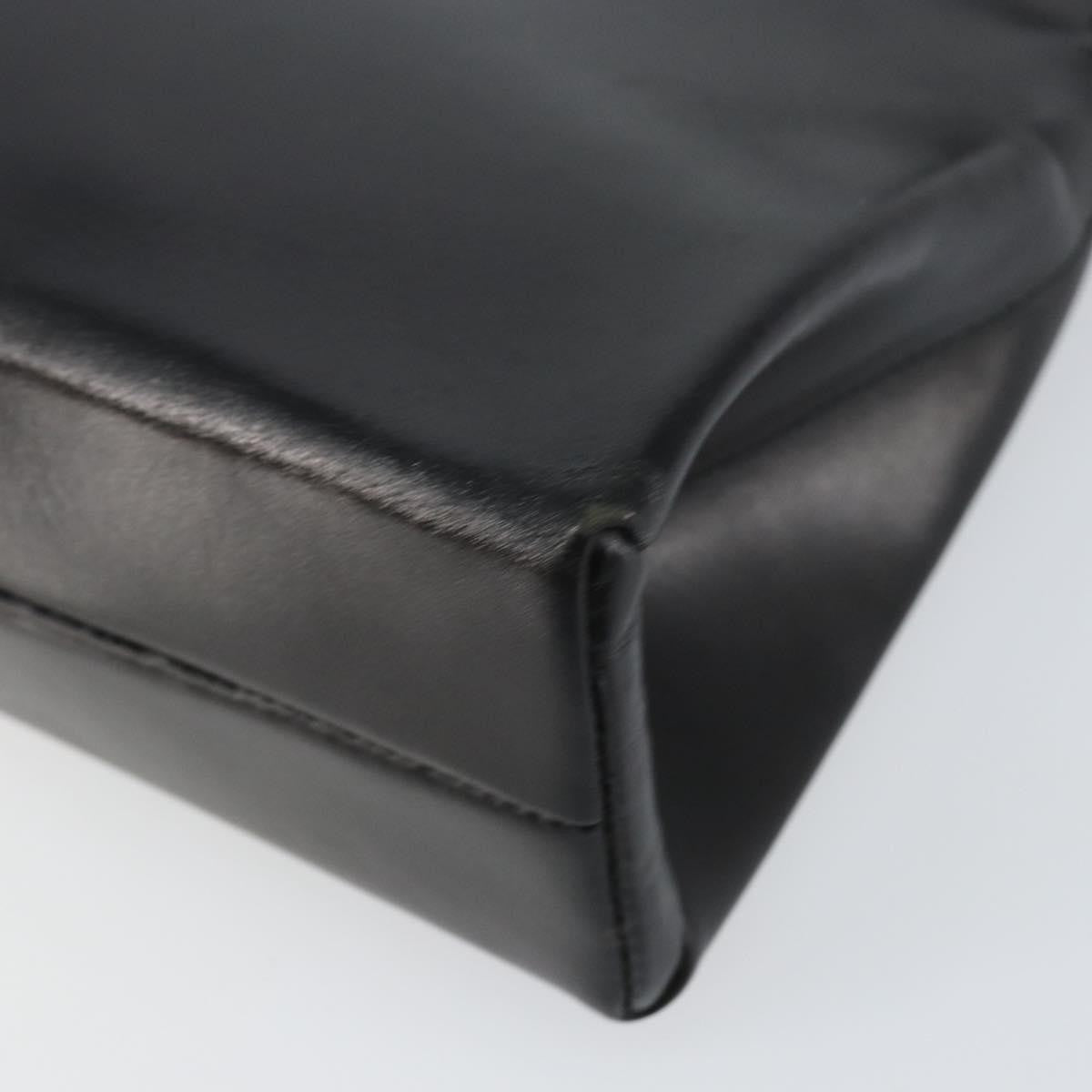 Prada Vintage Handbag Leather Black Leather Handbag (Pre-Owned)