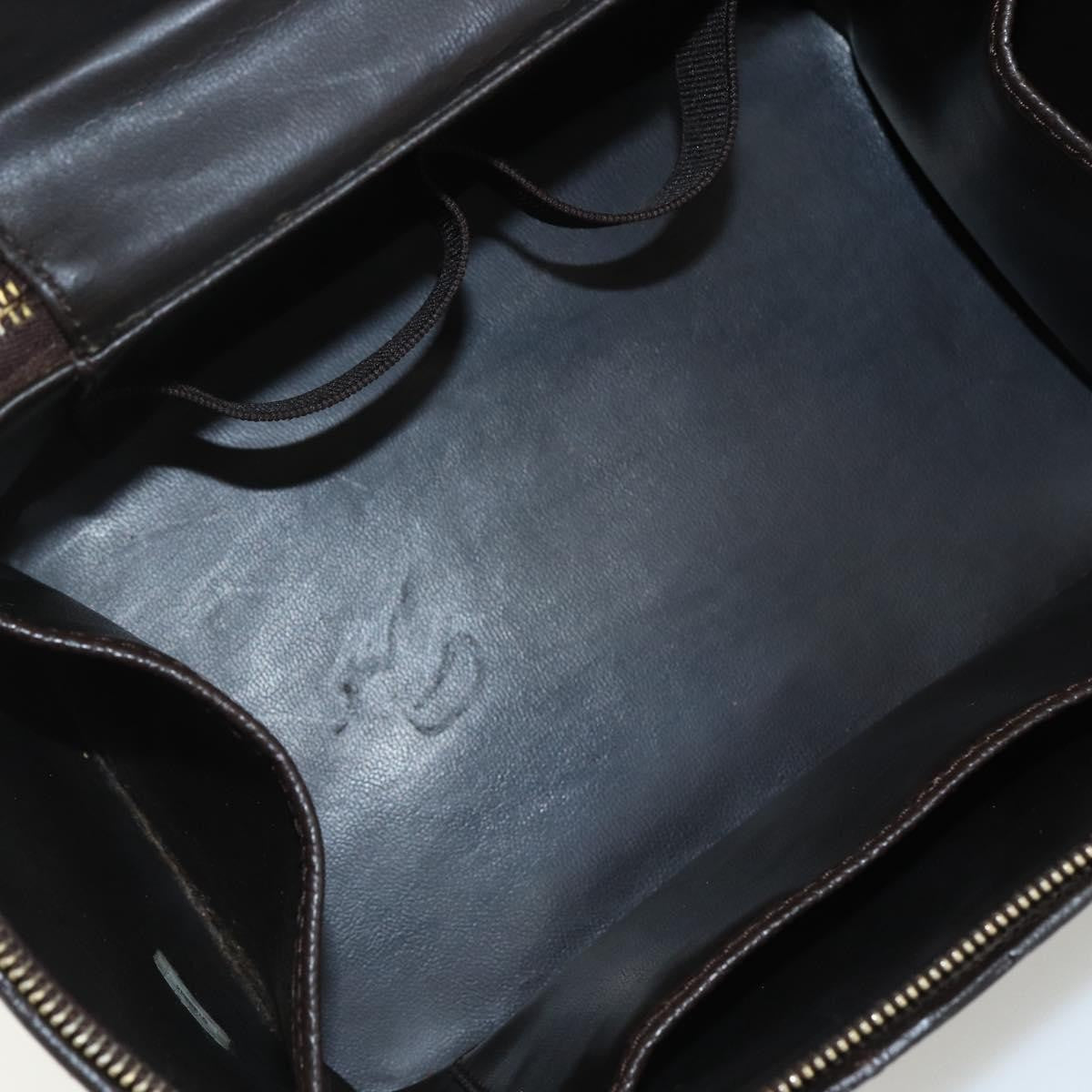 Chanel Vintage Timeless Vanity Case Caviar Brown Leather Handbag (Pre-Owned)