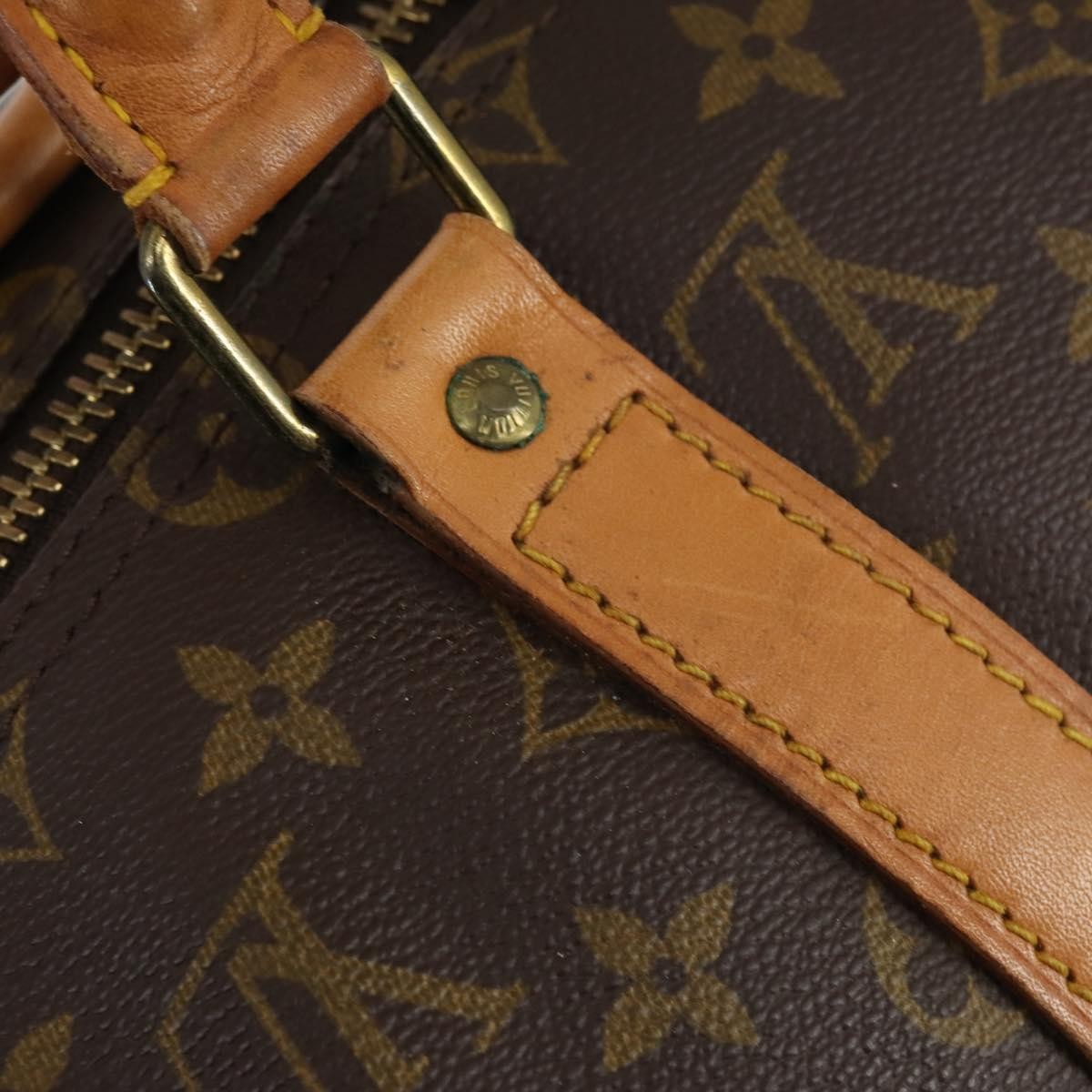 Louis Vuitton Keepall Bag Monogram Canvas Brown Canvas Travel Bag Bag (Pre-Owned)