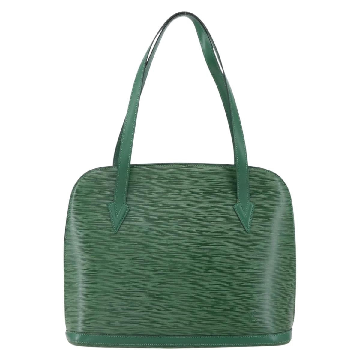 Louis Vuitton Lussac Handbag Epi Leather Green Leather Shoulder Bag Bag (Pre-Owned)